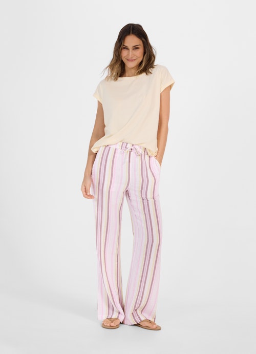 Coupe Wide Leg Pantalons Pantalon en mousseline multicolor