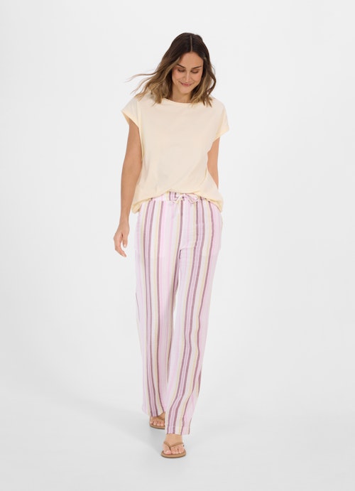 Coupe Wide Leg Pantalons Pantalon en mousseline multicolor