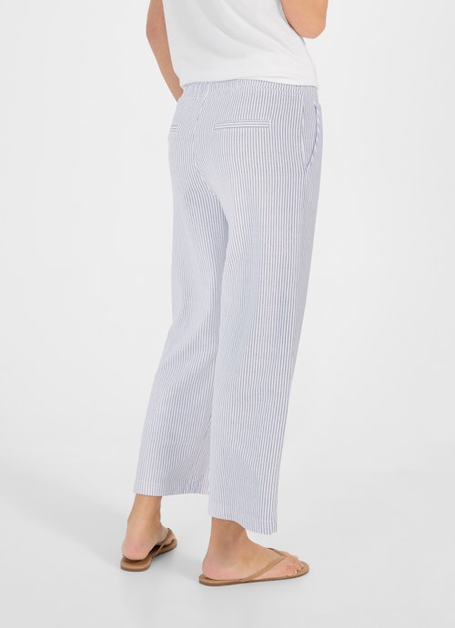 Wide Leg Sweatpants Culotte - Sweatpants white-navy