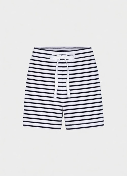 Longueur moyenne Short short en tissu éponge white-navy