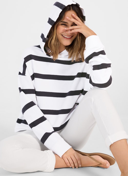 Coupe oversize Sweats à capuche Sweatshirt à capuche white-navy