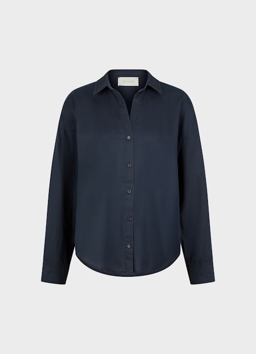 Loose Fit Blusen Lyocell - Shirt navy