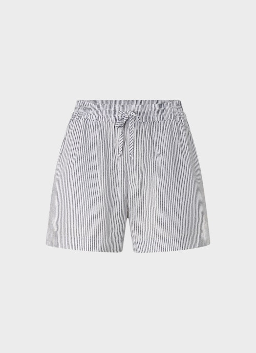 Longueur moyenne Short shorts en popeline white-navy