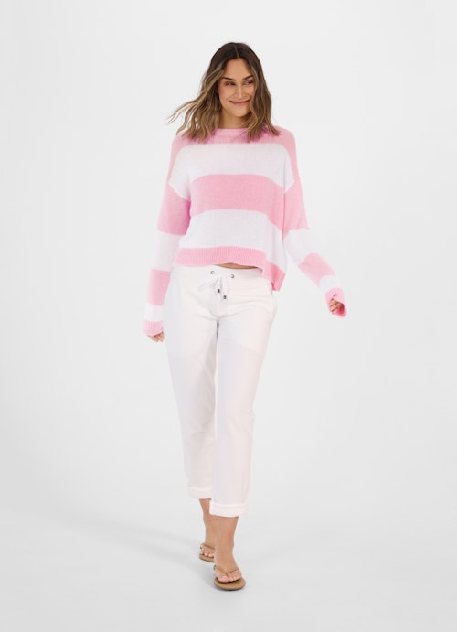 Coupe oversize Maille pull en maille tea rose