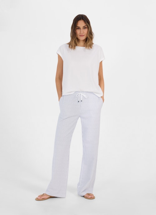 Coupe Wide Leg Pantalon de jogging Pantalon de survêtement coupe large white-navy