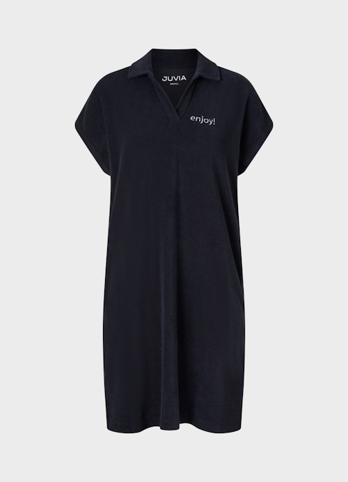 Courte longueur Robes robe en tissu éponge navy