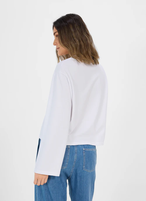 Boxy Fit Longsleeves Longlseeve white