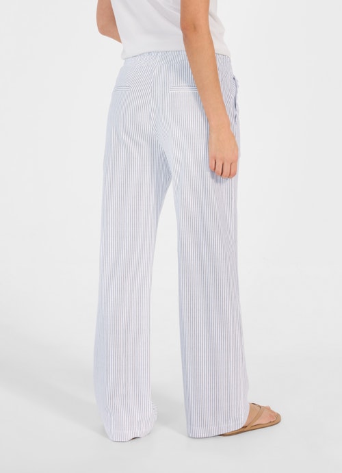 Coupe Wide Leg Pantalon de jogging Pantalon de survêtement coupe large white-navy