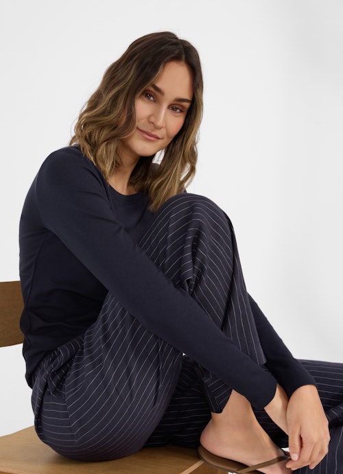 Coupe Casual Fit Pantalons pantalon en lin navy