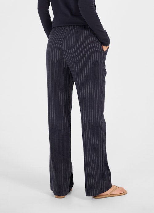 Coupe Casual Fit Pantalons pantalon en lin navy
