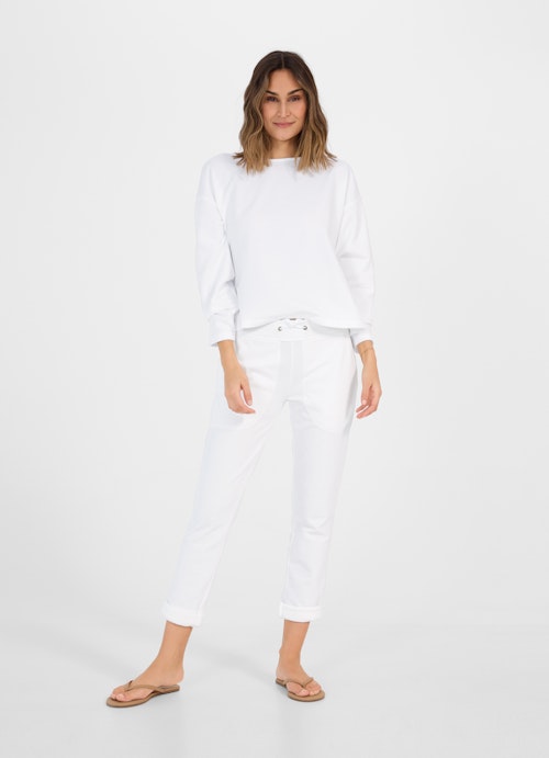 Loose Fit Sweater Sweater white