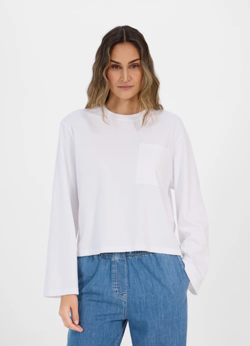 Boxy Fit Longsleeves Longlseeve white