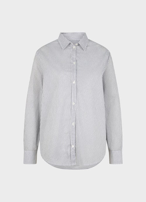 Coupe Regular Fit Chemisiers Blouse en popeline white-navy