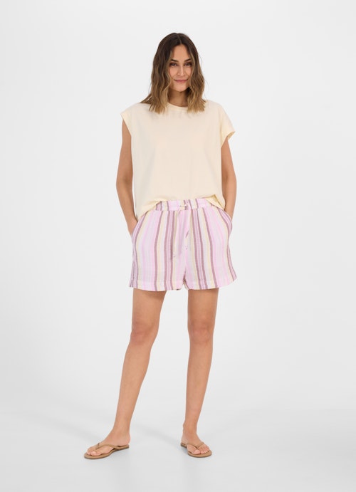 Coupe Regular Fit Short shorts en mousseline multicolor
