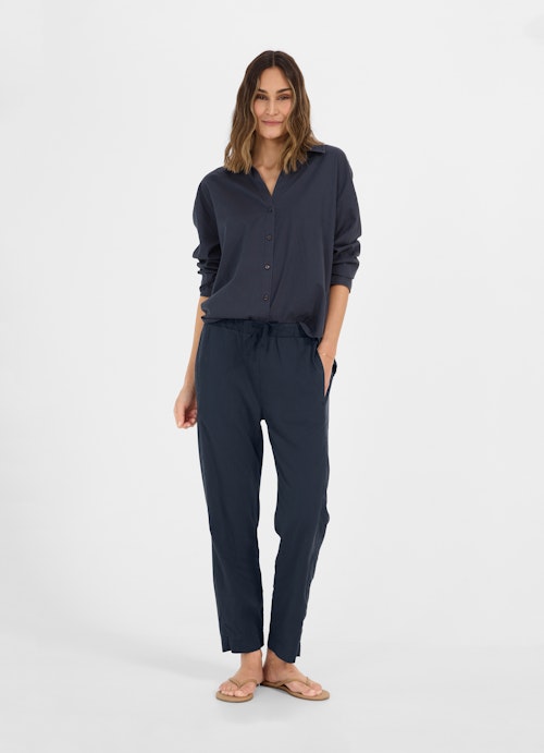 Casual Fit Hosen Lyocell - Hose navy