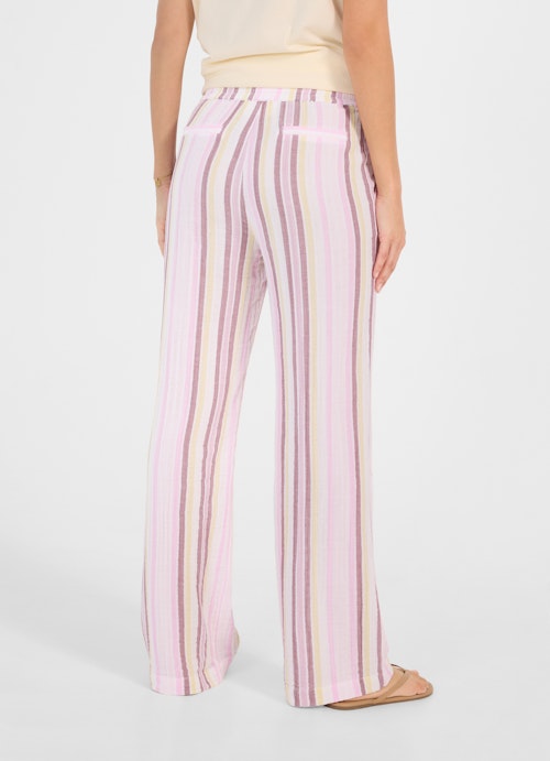 Coupe Wide Leg Pantalons Pantalon en mousseline multicolor
