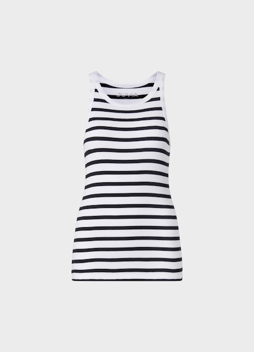 Slim Fit Tops Top white-navy
