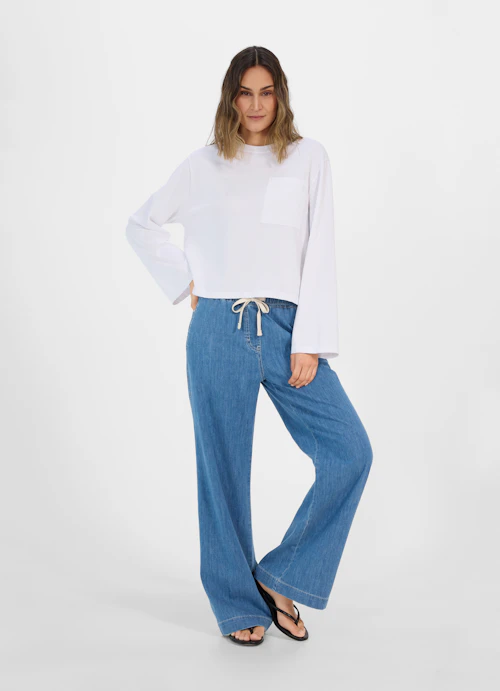 Boxy Fit Longsleeves Longlseeve white