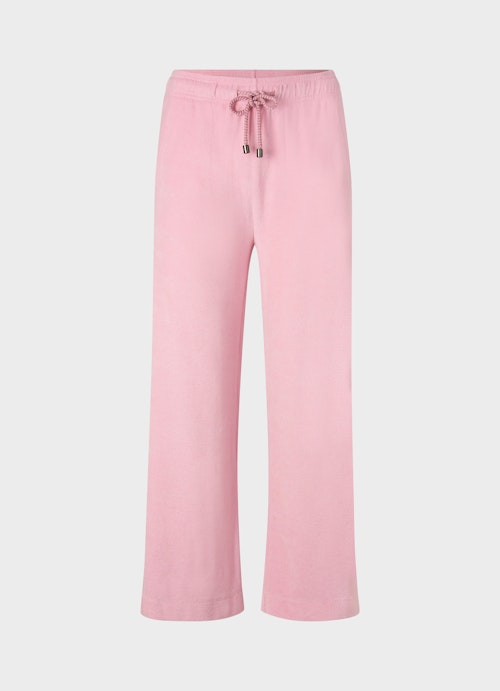 Coupe Wide Leg Pantalons pantalon en tissu éponge tea rose