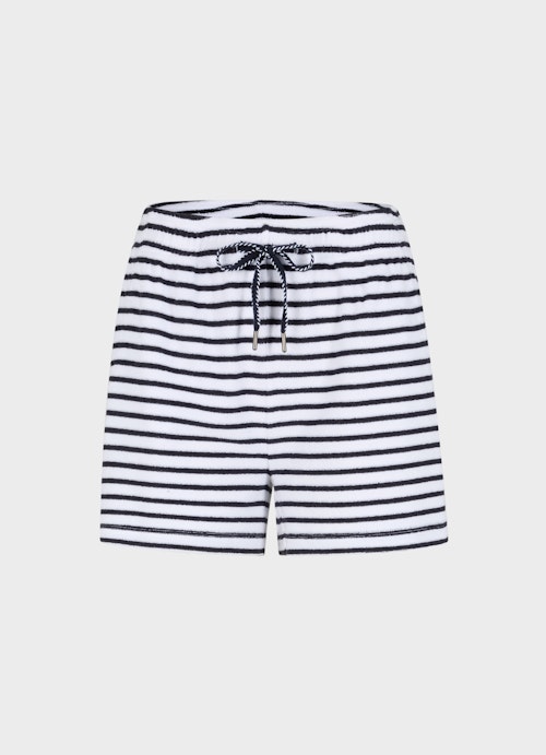 Medium Length Shorts Frottee - Shorts white-navy