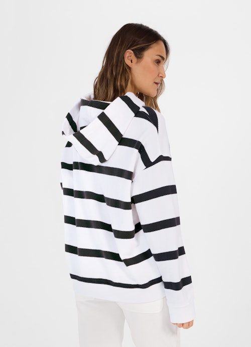 Coupe oversize Sweats à capuche Sweatshirt à capuche white-navy