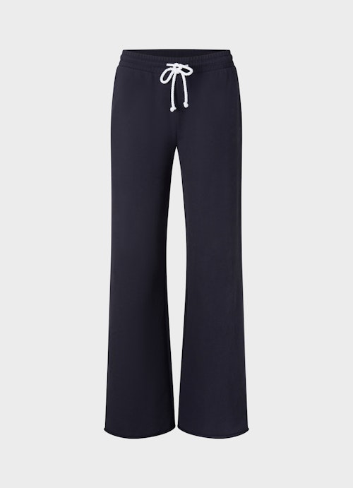Coupe Wide Leg Pantalon de jogging Pantalon de survêtement coupe large white-navy