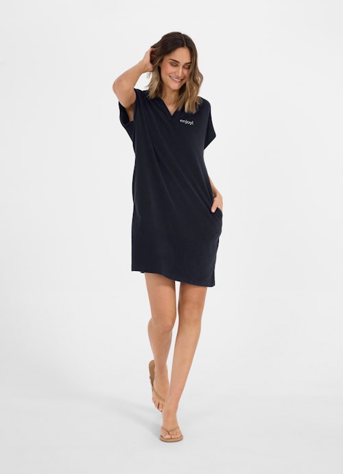 Courte longueur Robes robe en tissu éponge navy