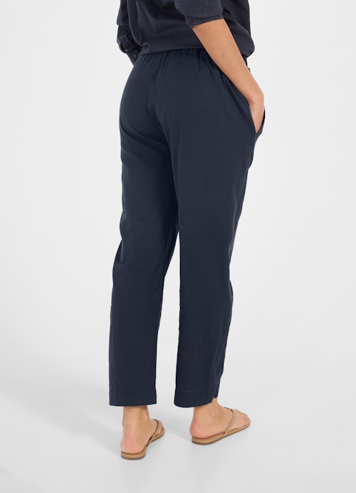 Casual Fit Hosen Lyocell - Hose navy