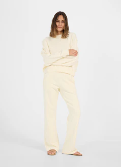 PIECES Sweat Surdimensionné Femme - Maillot De Survetement Col Rond Manches Longues - Confort Et Style Danois