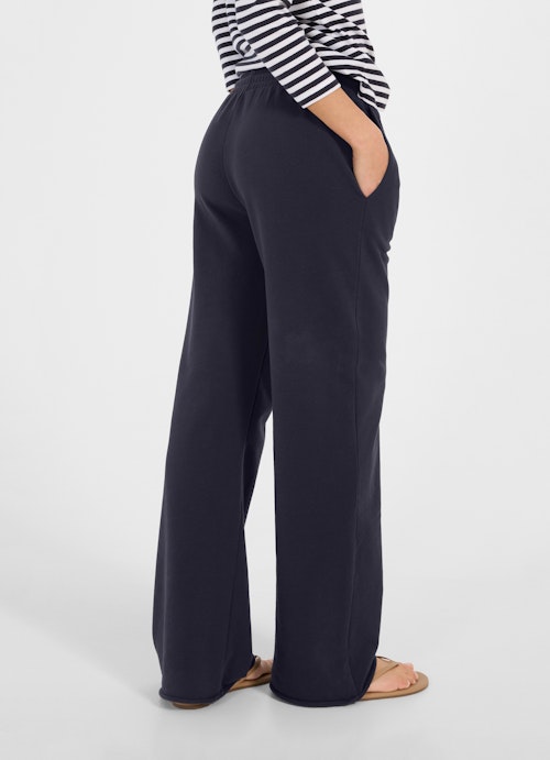 Coupe Wide Leg Pantalon de jogging Pantalon de survêtement coupe large white-navy