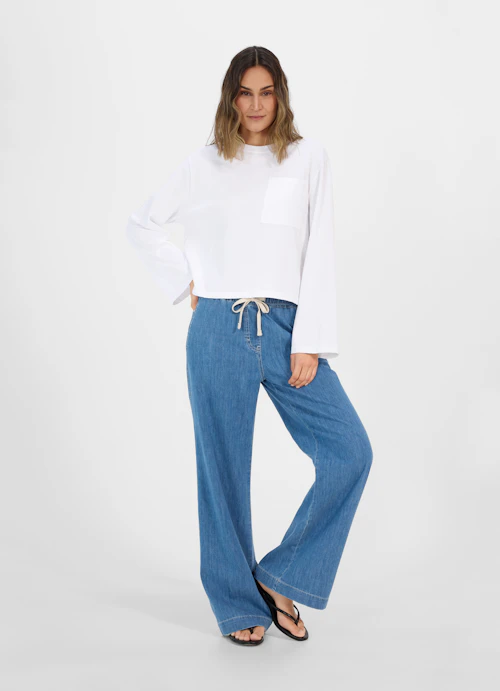 Boxy Fit Longsleeves Longlseeve white