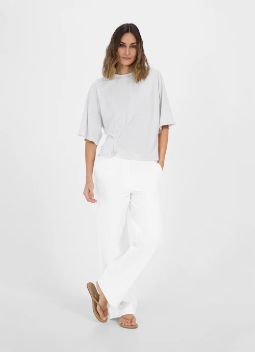 Boxy Fit T-shirts T-Shirt grey melange