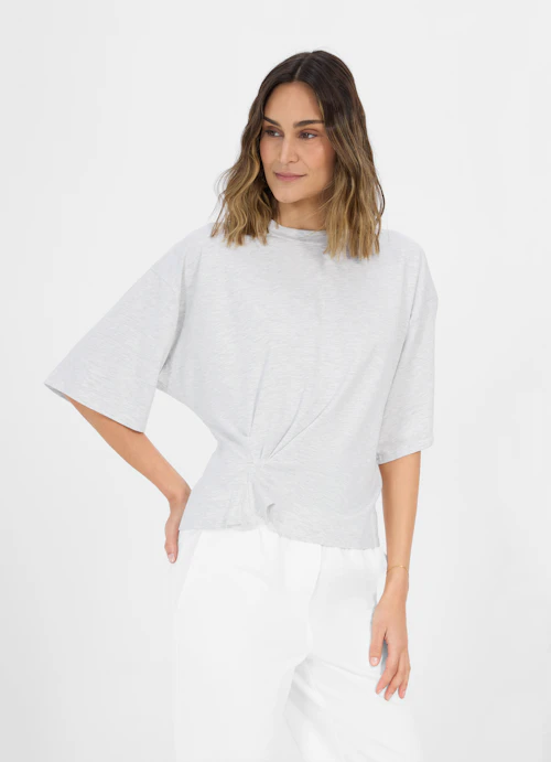 Boxy Fit T-shirts T-Shirt grey melange