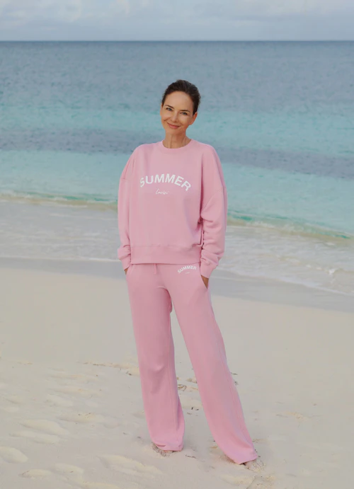 Wide Leg Sweatpants Summer lovin - Wide Leg Sweatpants tea rose