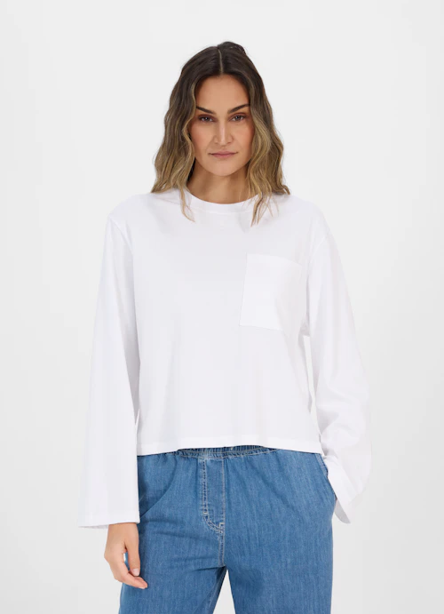 Boxy Fit Longsleeves Longlseeve white