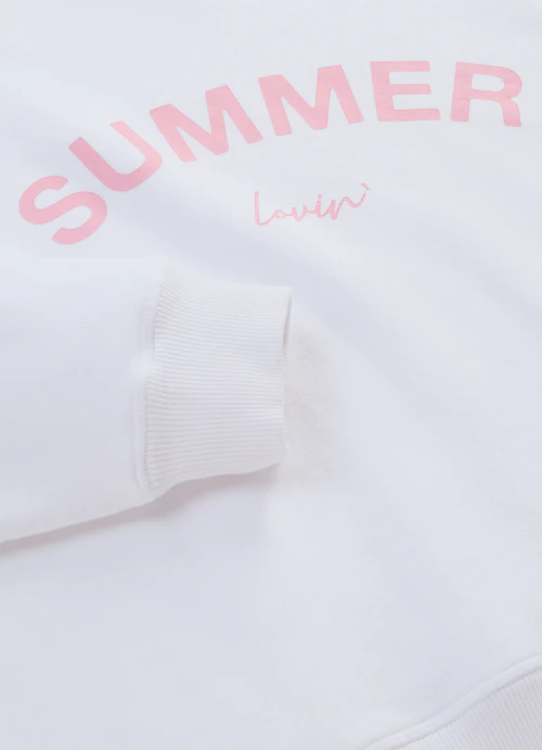Casual Fit Sweater Summer lovin - Sweater white