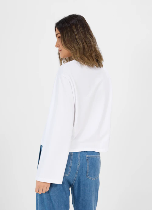 Boxy Fit Longsleeves Longlseeve white