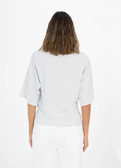 Boxy Fit T-shirts T-Shirt grey melange