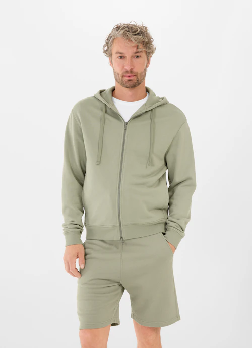 Casual Fit Jackets Zip-up hoodie l.green-khaki