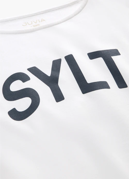 Oversized Fit Sweater Sylt - Shortsleeve Sweater white-navy