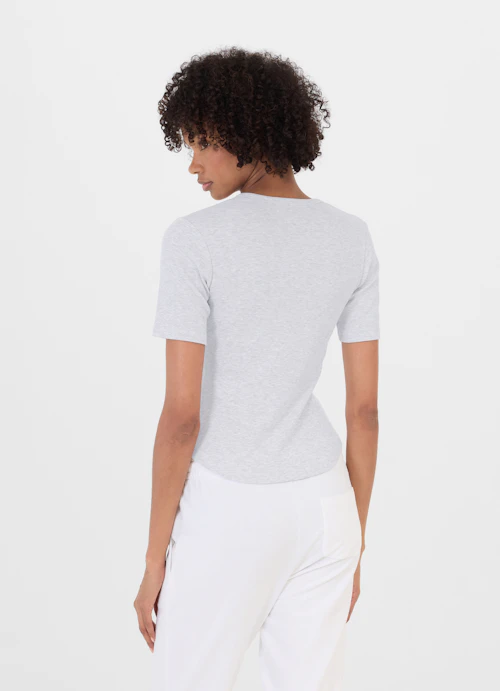 Slim Fit T-shirts T-Shirt silver melange