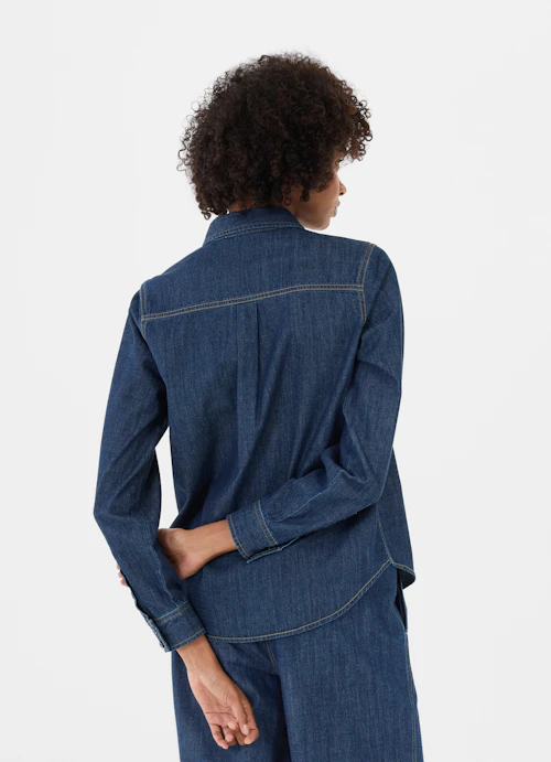 Casual Fit Blouses Denim - Shirt navy