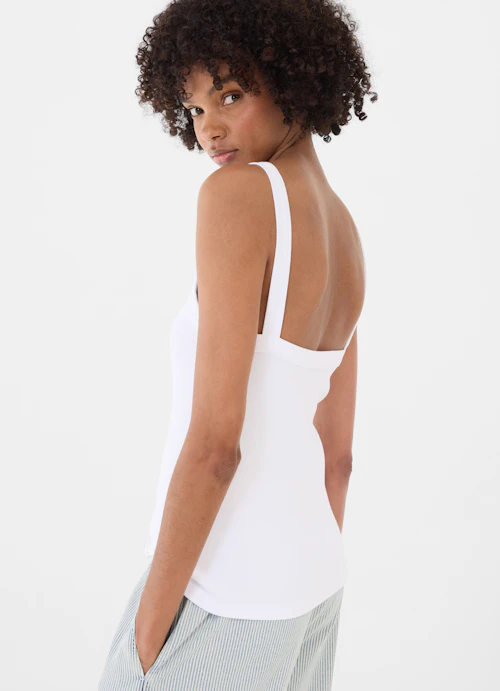 Slim Fit Tops Top white