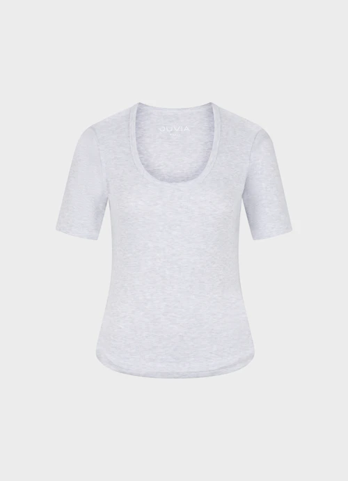Slim Fit T-shirts T-Shirt silver melange