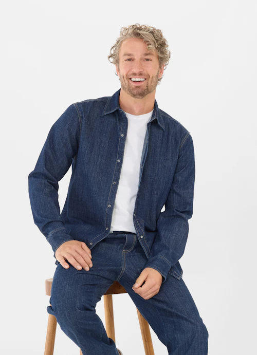 Casual Fit Pants Denim trousers navy
