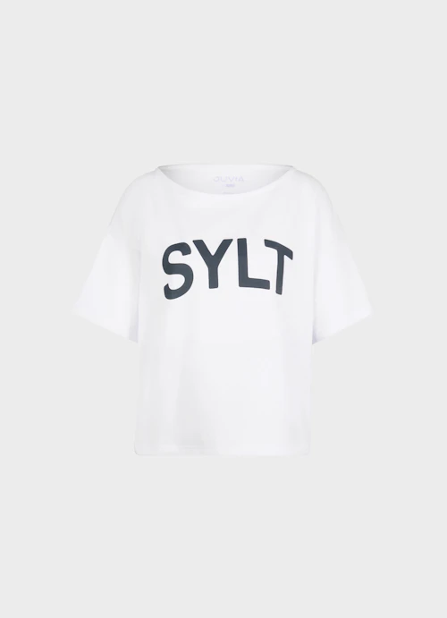 Oversized Fit Sweater Sylt - Shortsleeve Sweater white-navy