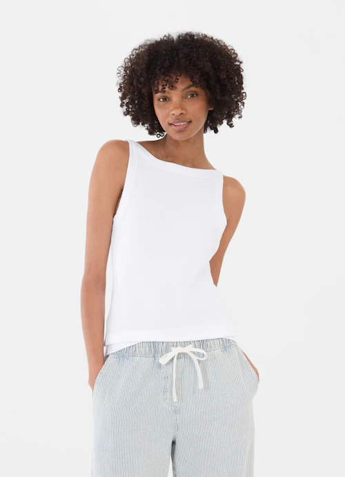 Slim Fit Tops Top white