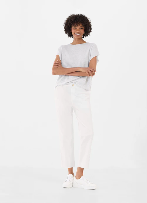 Regular Fit Pants Denim - Pants white