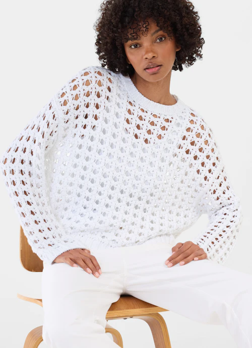Casual Fit Knitwear Knit - Sweater white