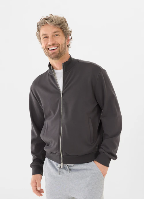 Regular Fit Jacken Sweatjacke charcoal